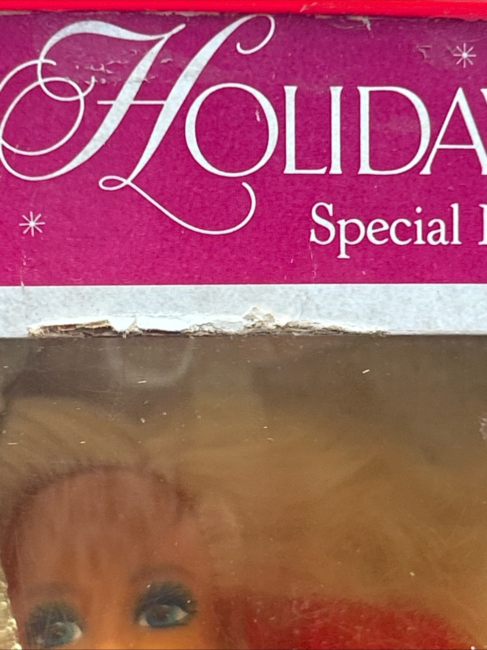 Vtg Happy Holidays Special Edition Barbie Mattel 1988 1st Edition Red Dress-Read - Picture 5 of 16